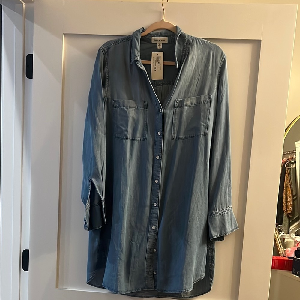 Cloth & Stone Blue Denim Shirt